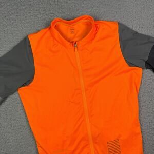 RAPHA Pro Team Training Jersey Mens Small Orange Cycling Short Sleeve Stretch